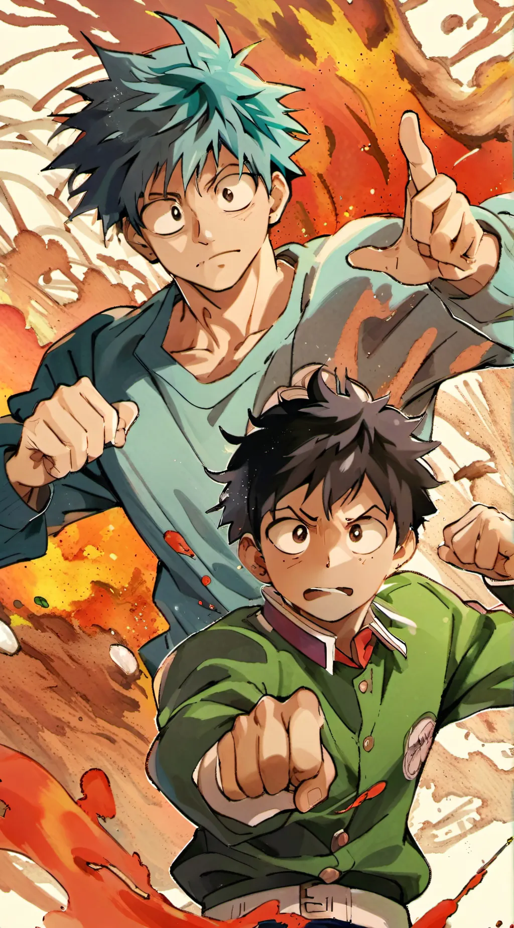 ai character: !MHA VS JJK! background