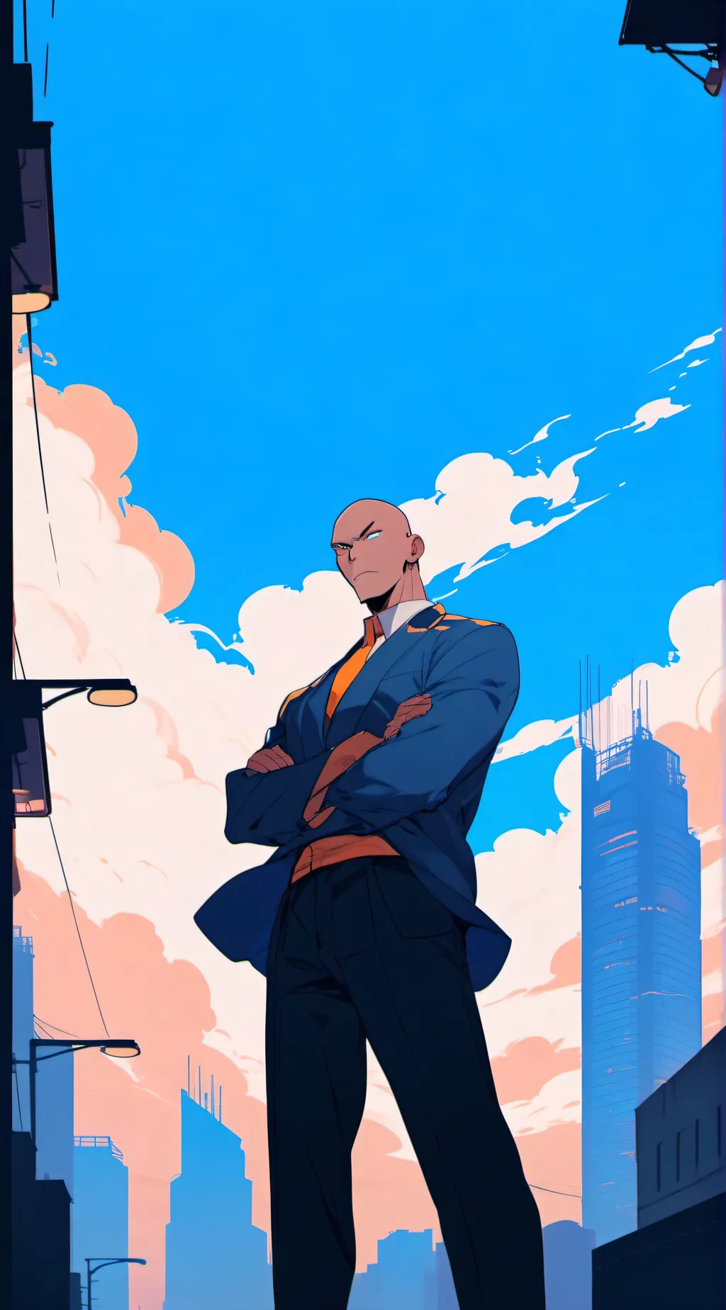 ai character: saitama background
