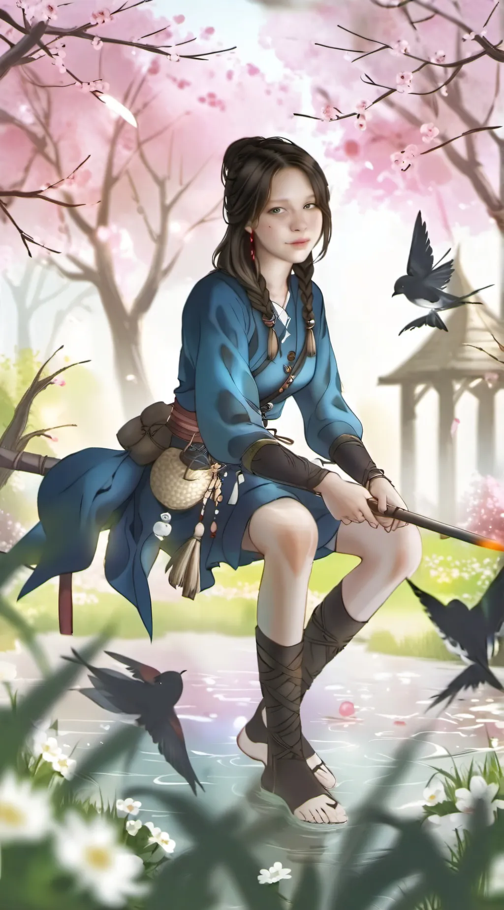 ai character: Ashley  background