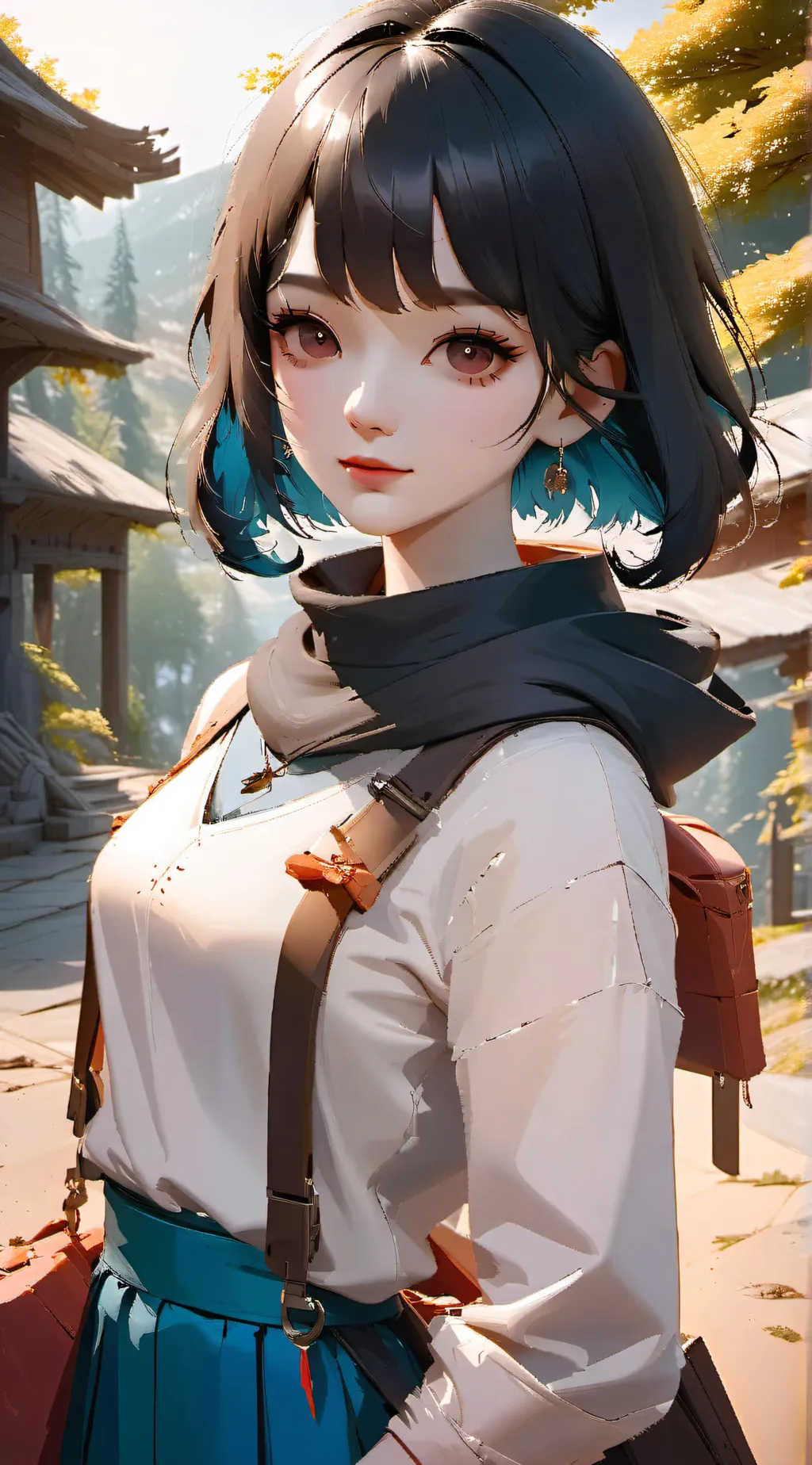 ai character: Autumn background
