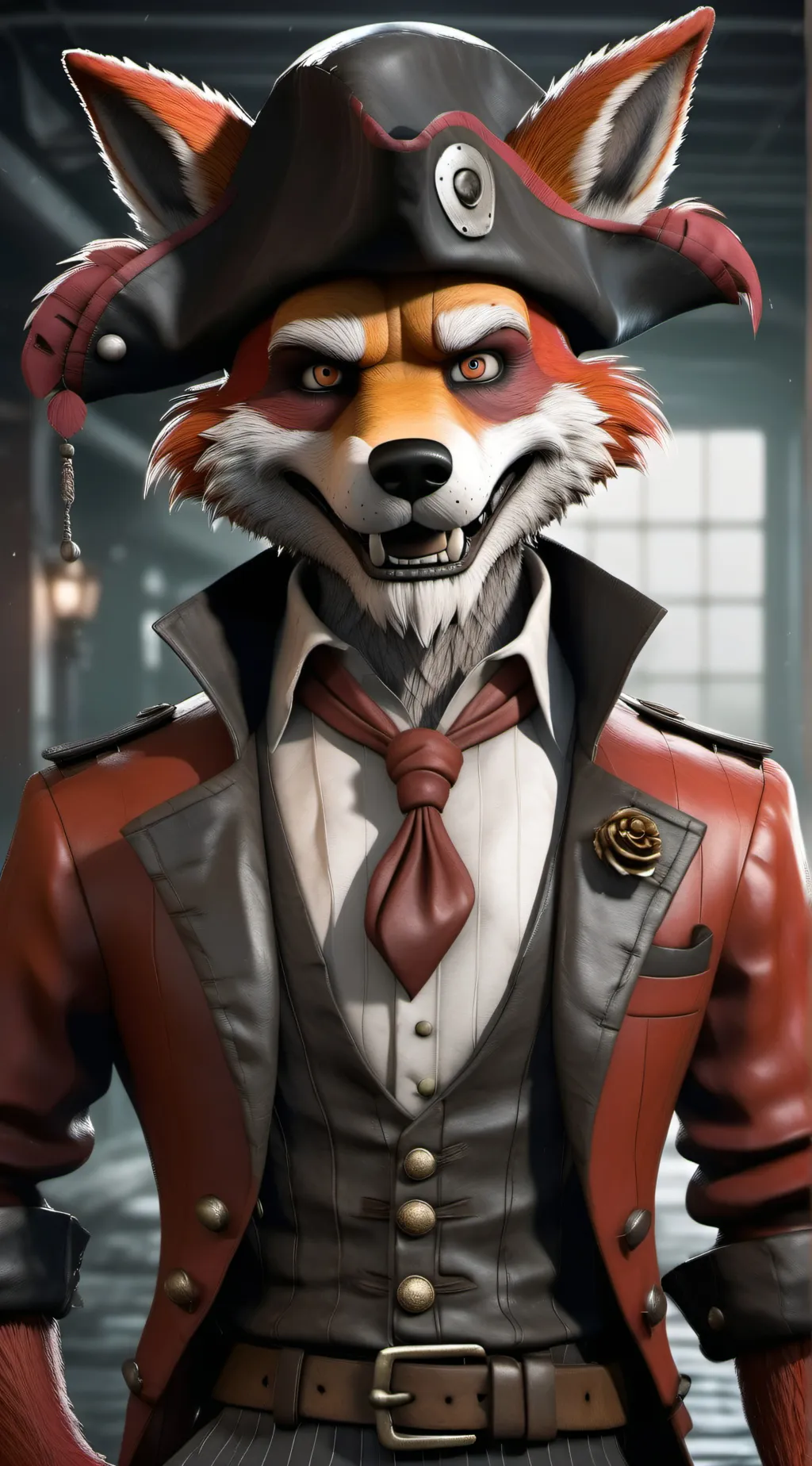 ai character: Foxy (fnaf one) background