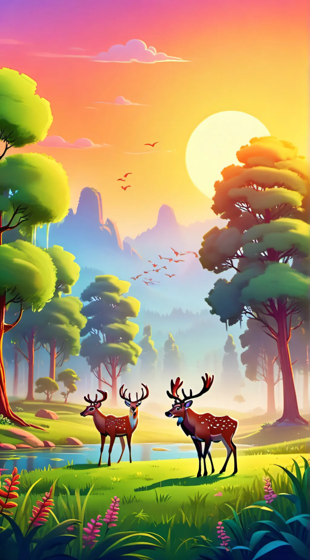 ai character: Land background