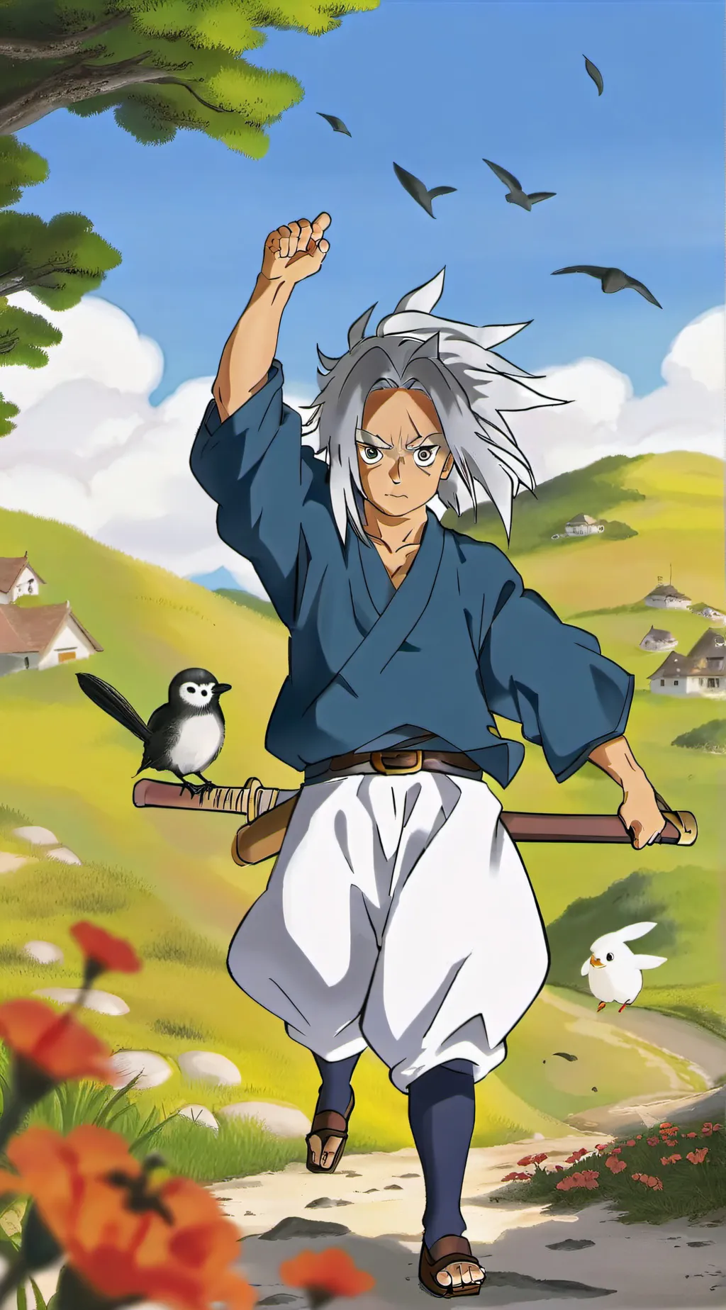 ai character: mha meme background