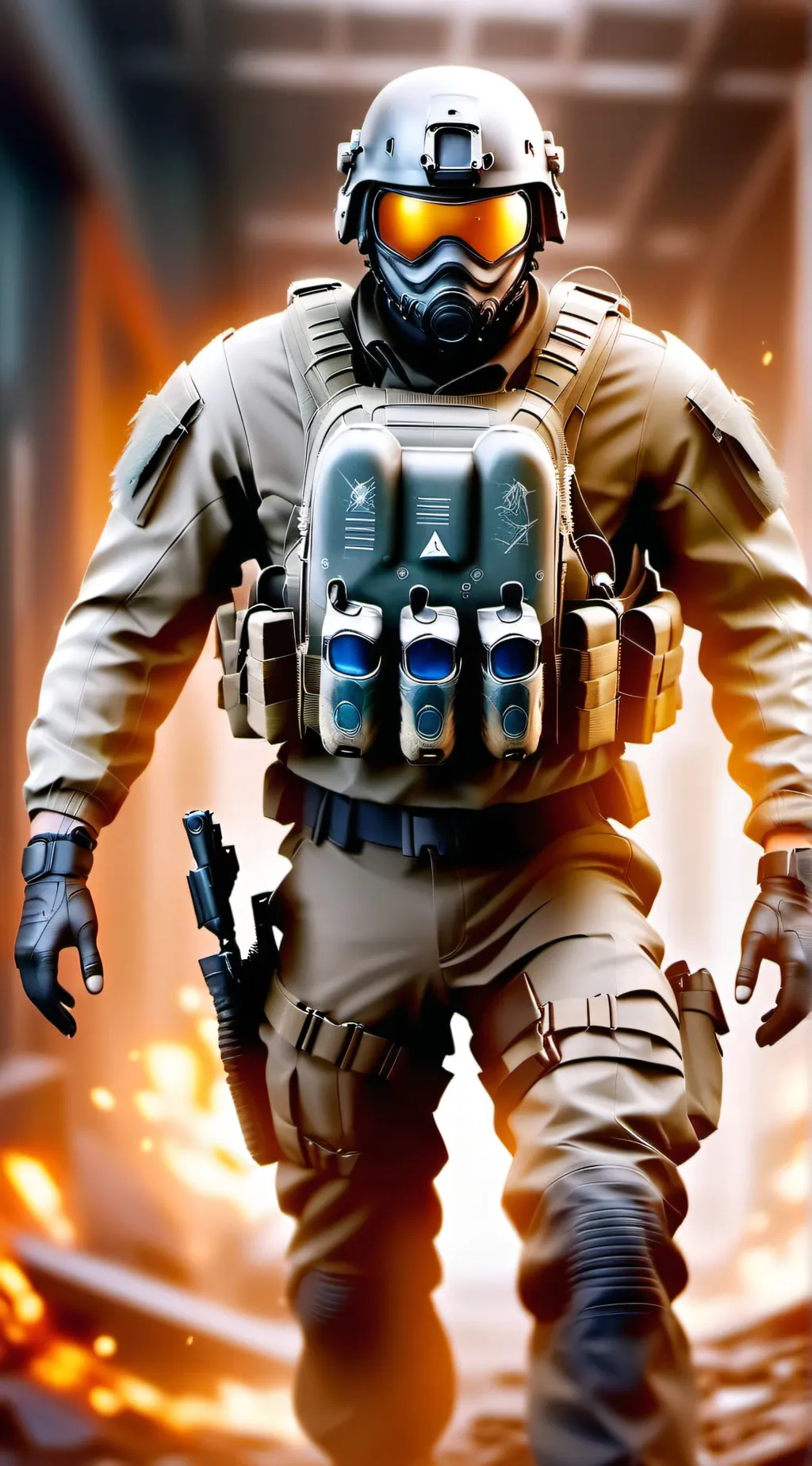 ai character: Ghost  background