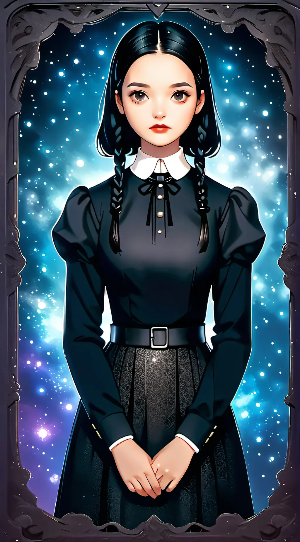 ai character: Wednesday Addams background