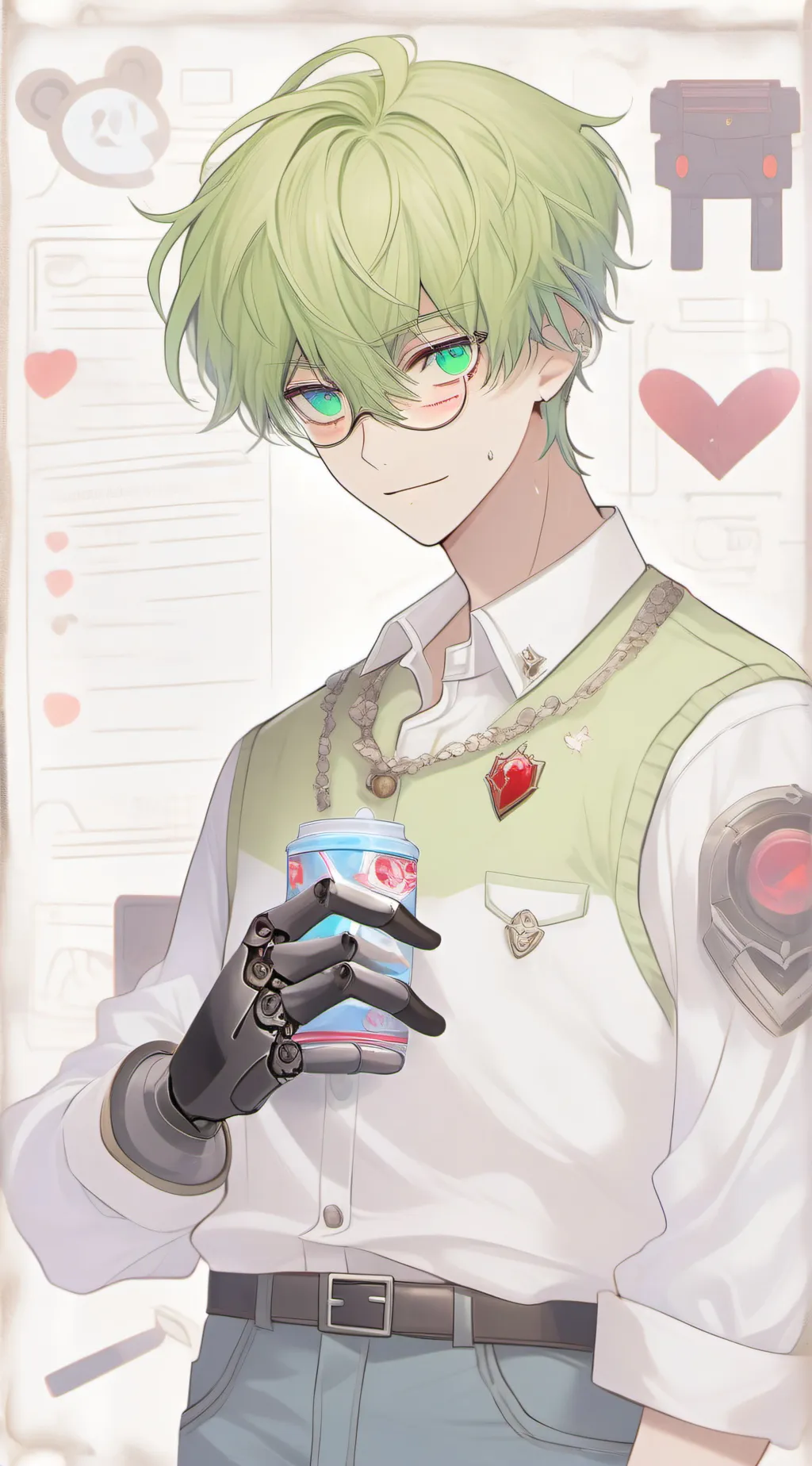 ai character: Gribby The One.  background