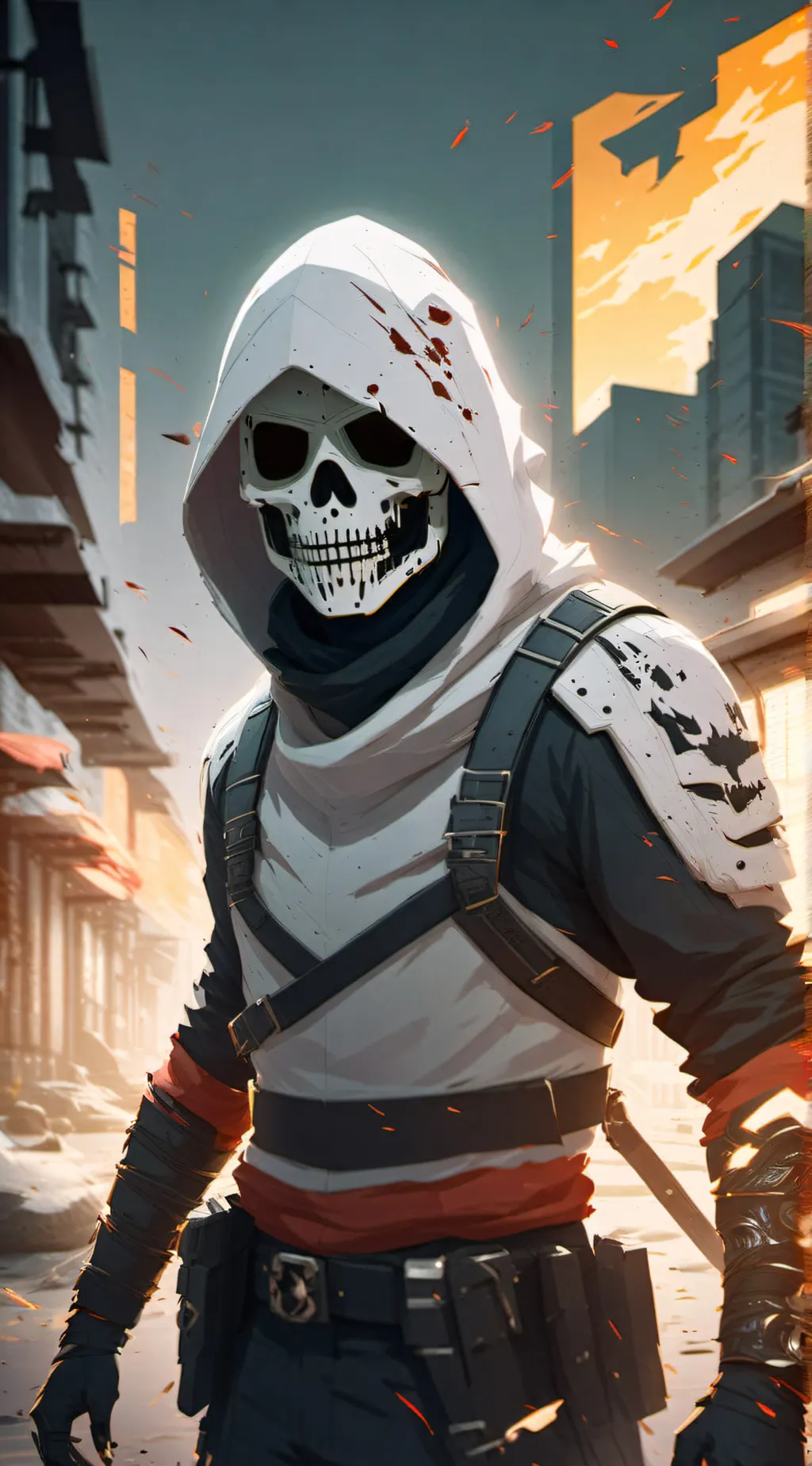 ai character: Ghost from cod background