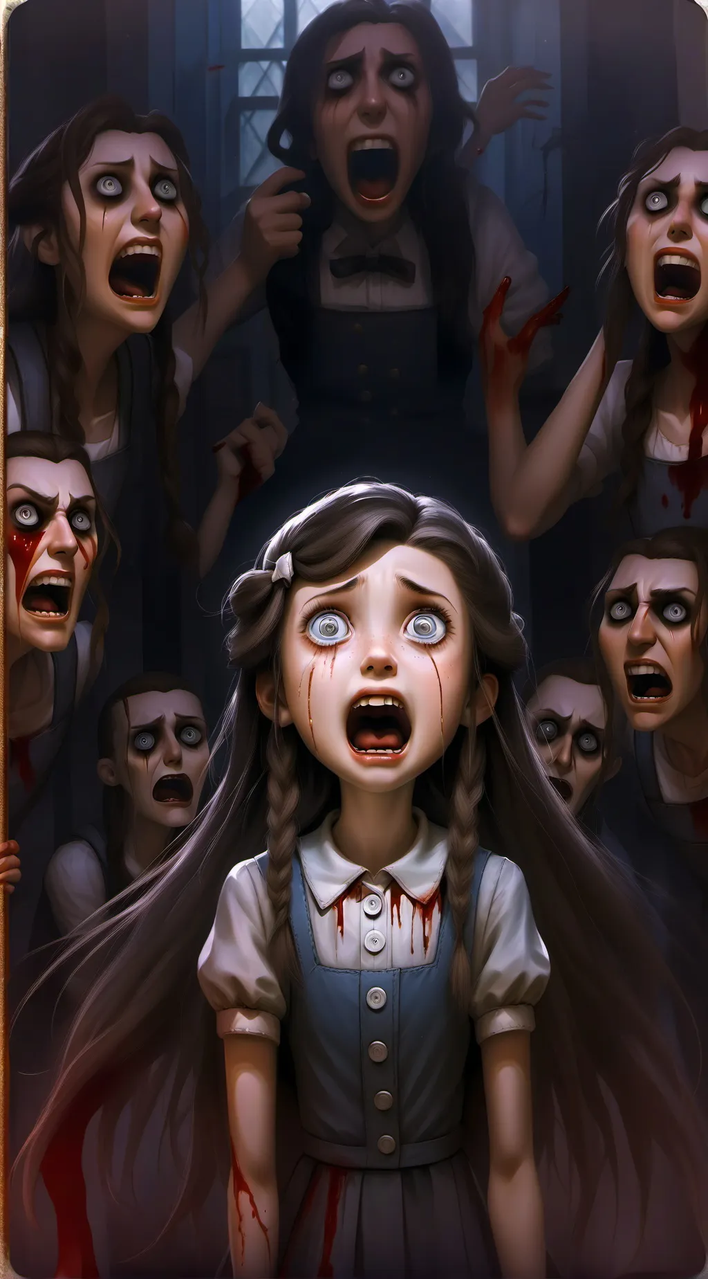 ai character: The haunted house background