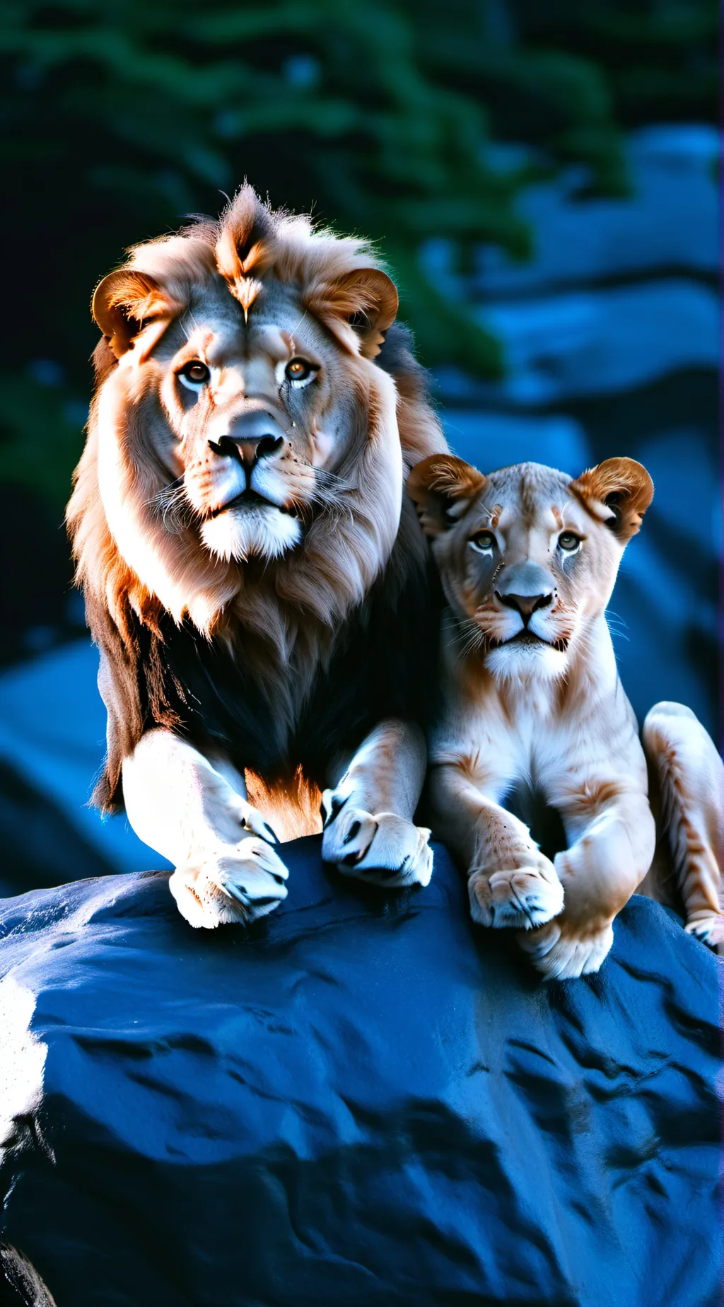 ai character: a lions pride background