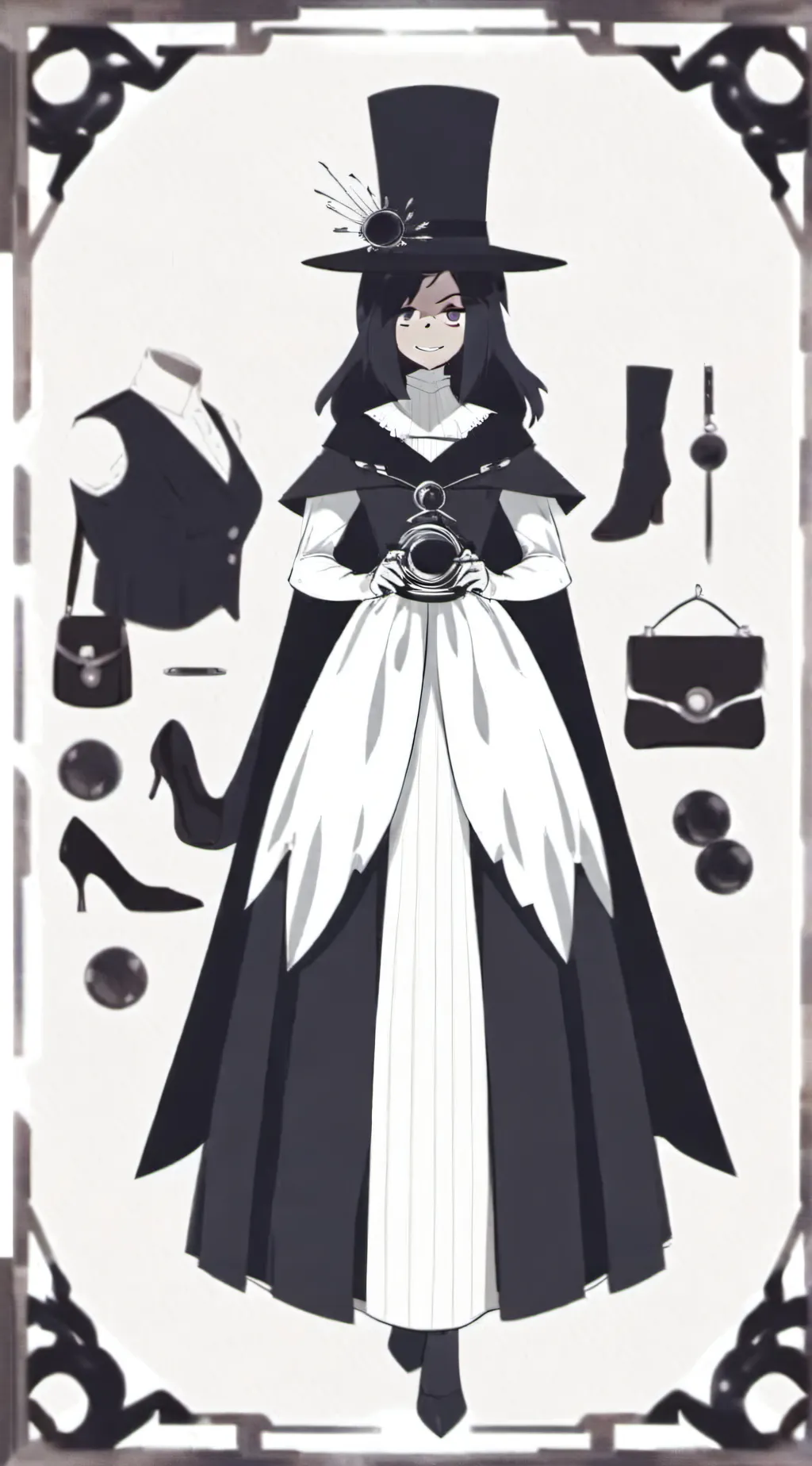 ai character: miss circle fpe background