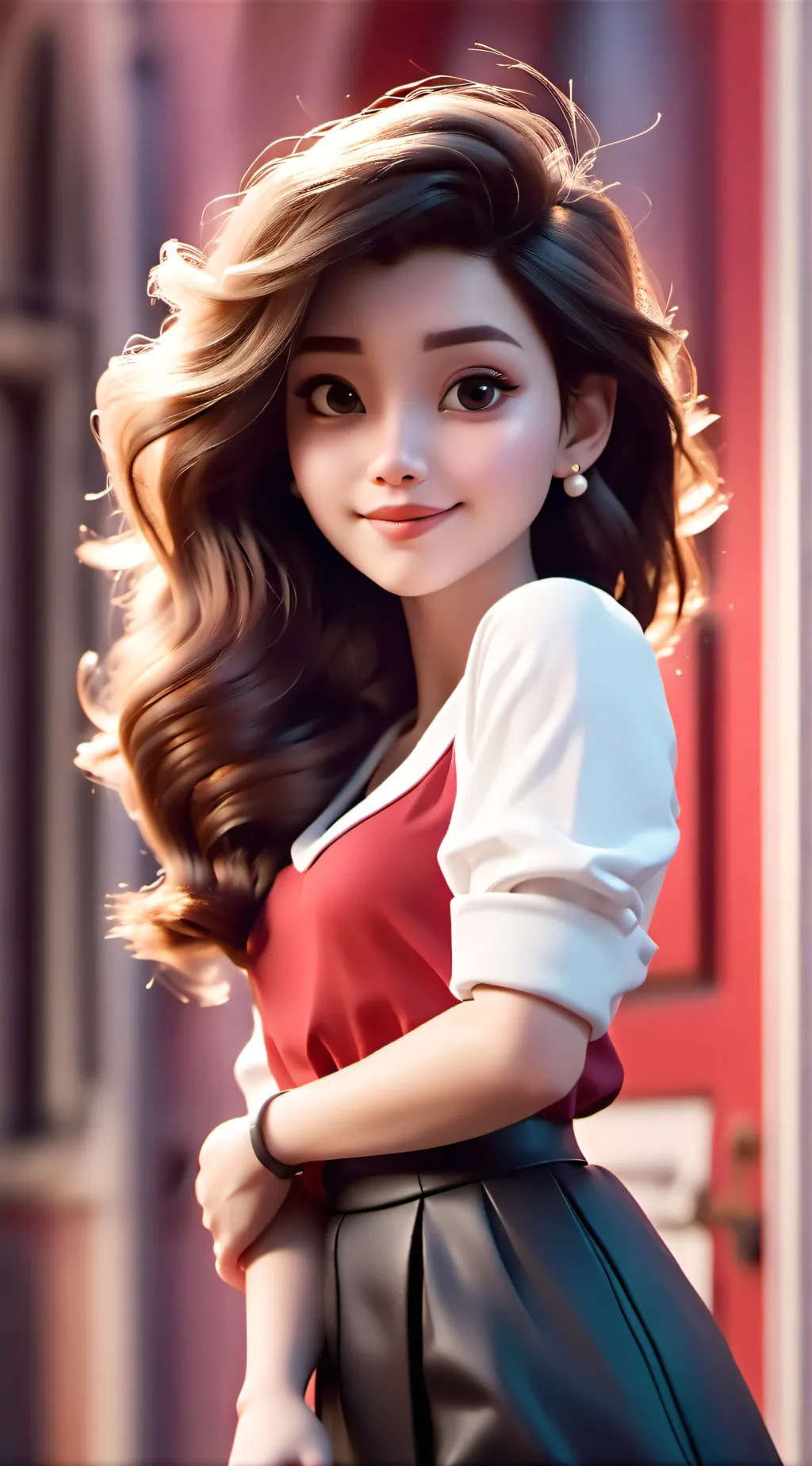 ai character: Alexa lesbein background