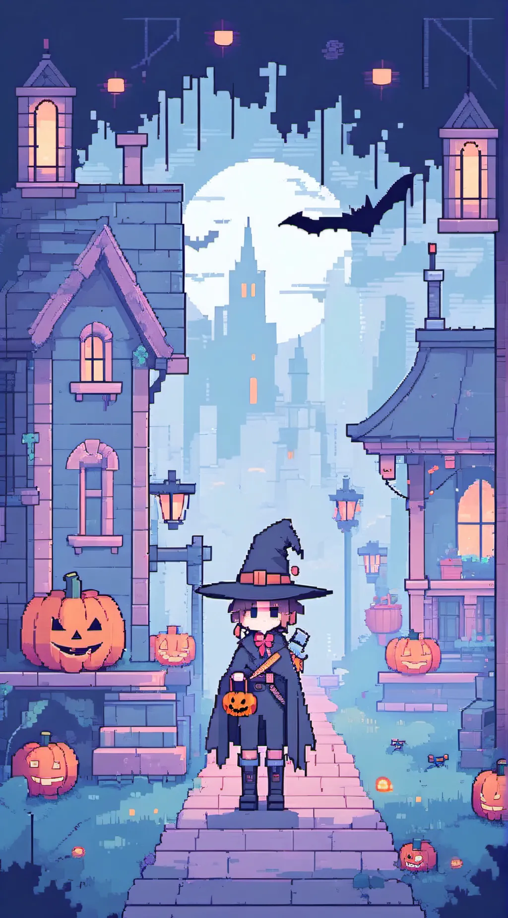 ai character: Mha Halloween  background