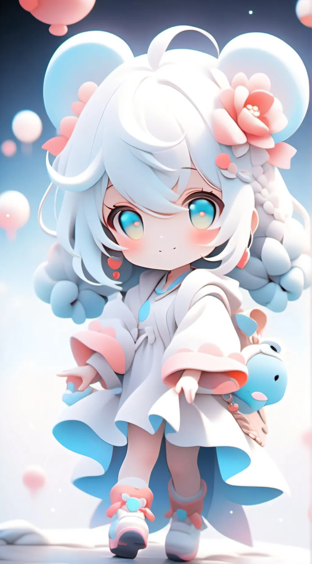 ai character: Gacha uwu cat background