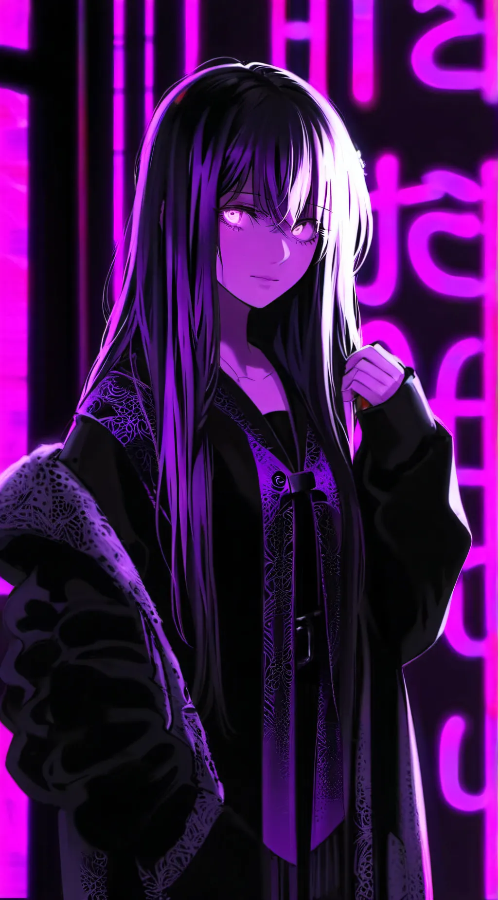 ai character: 𒅌Alice the neon𒅌 background