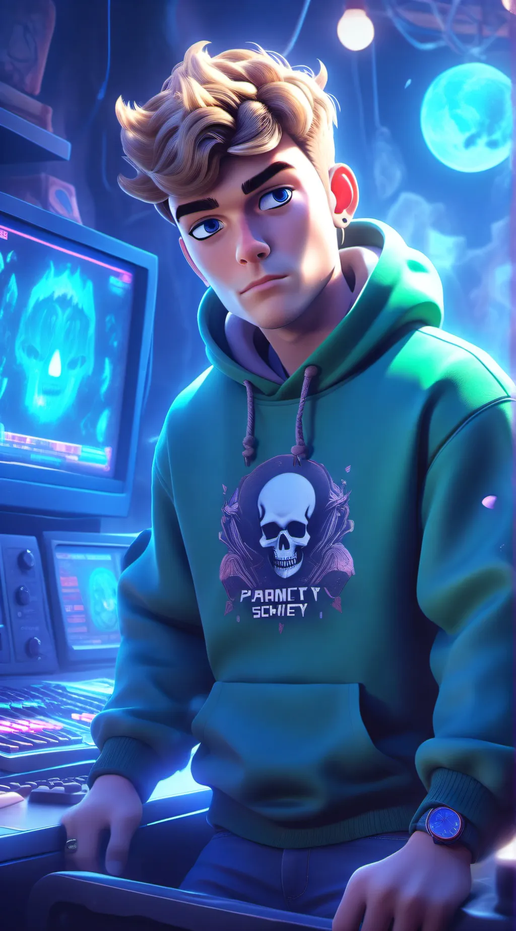 ai character: Adam Murray  background