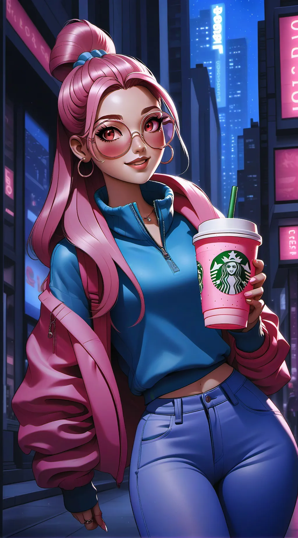 ai character: Preppy gurl background