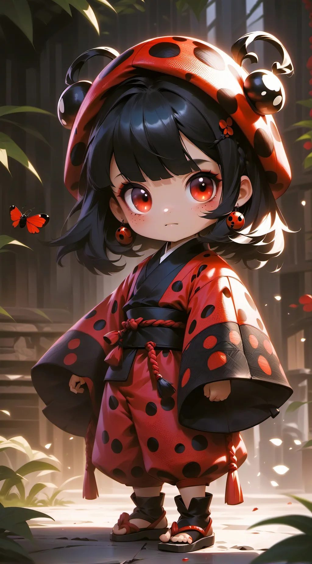 ai character: petite lady background