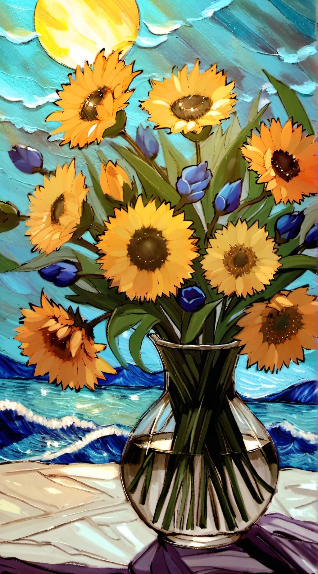 ai character: Sam and Colby  background