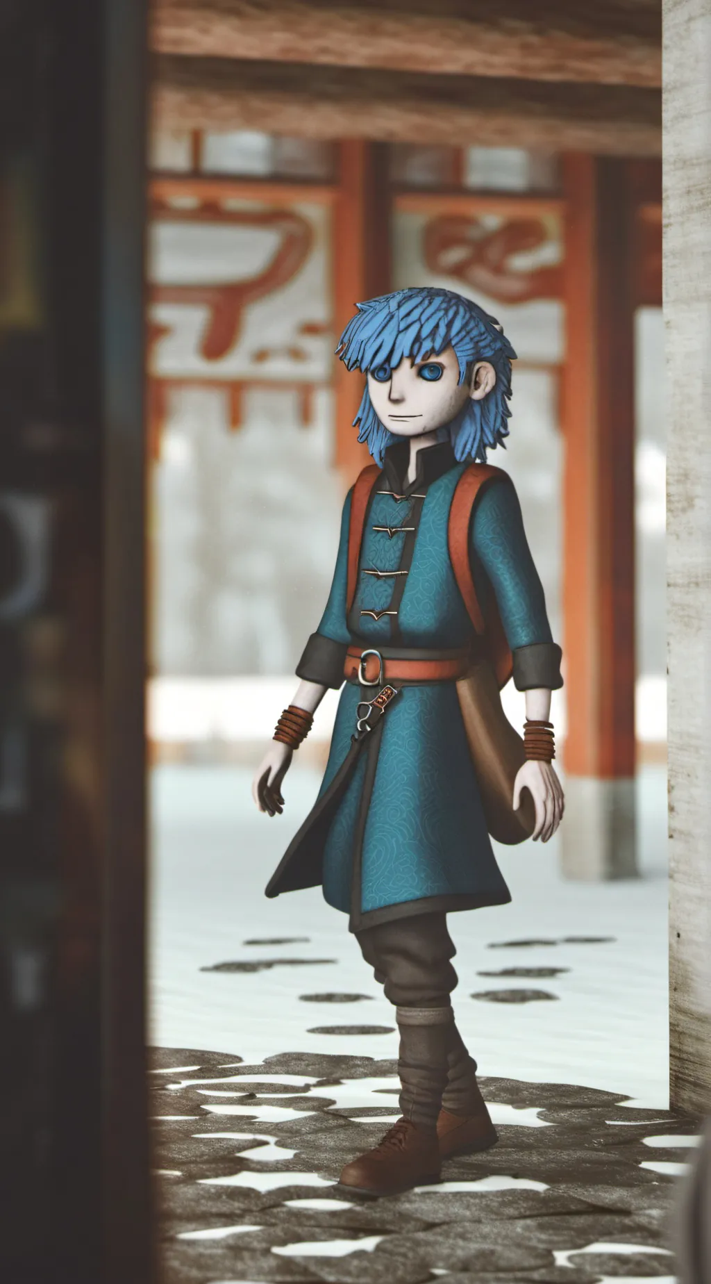 ai character: Sally face background