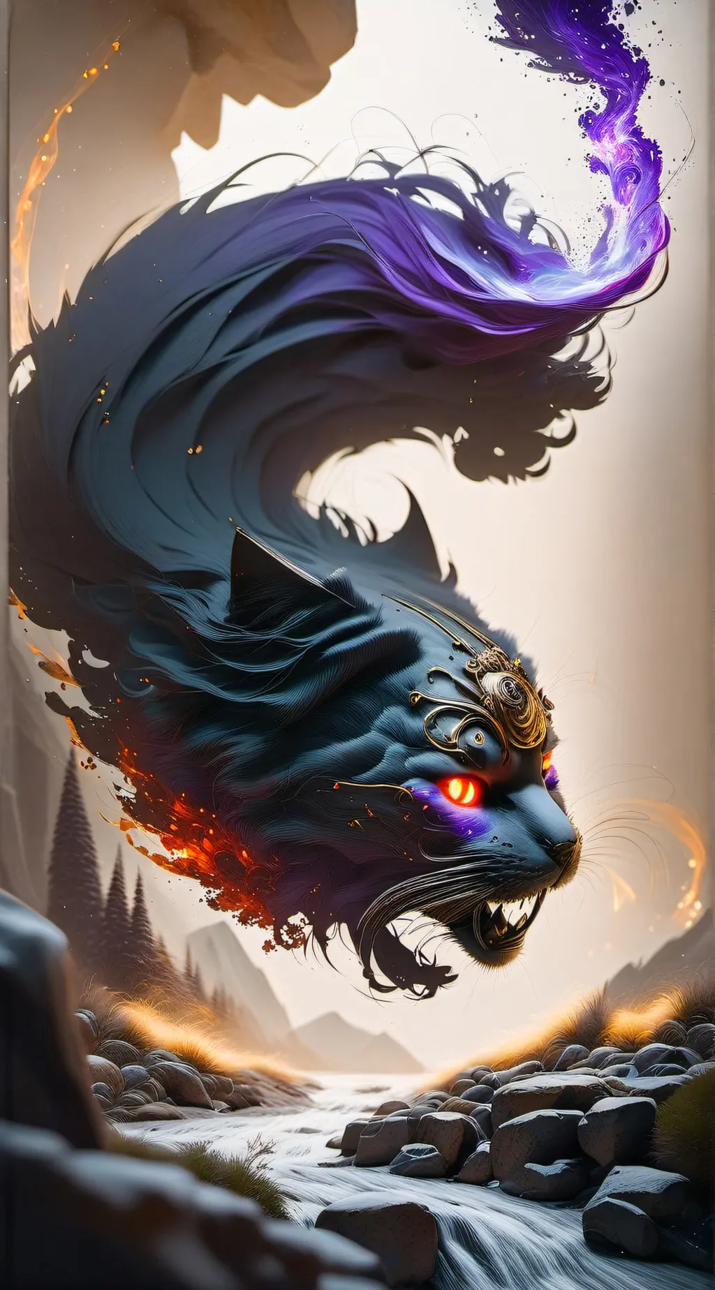 ai character: Ghost catnap background