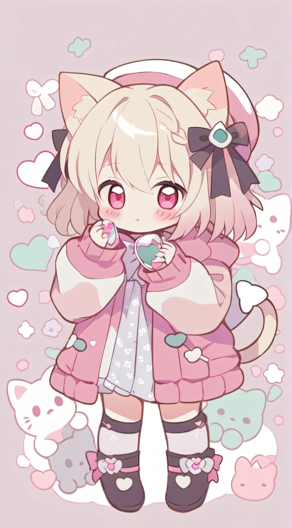 ai character: Neko baby background