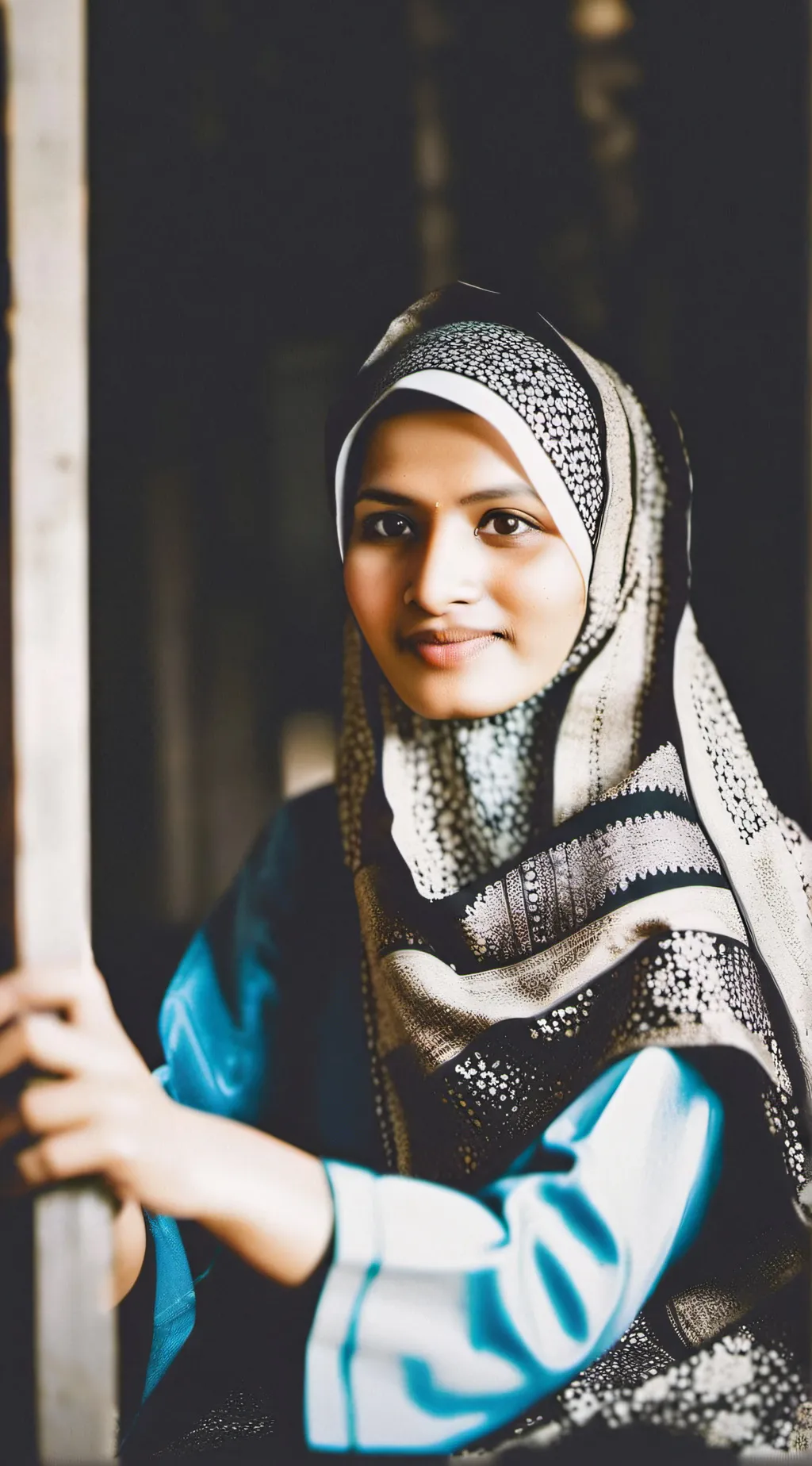 ai character: Palestine girl background