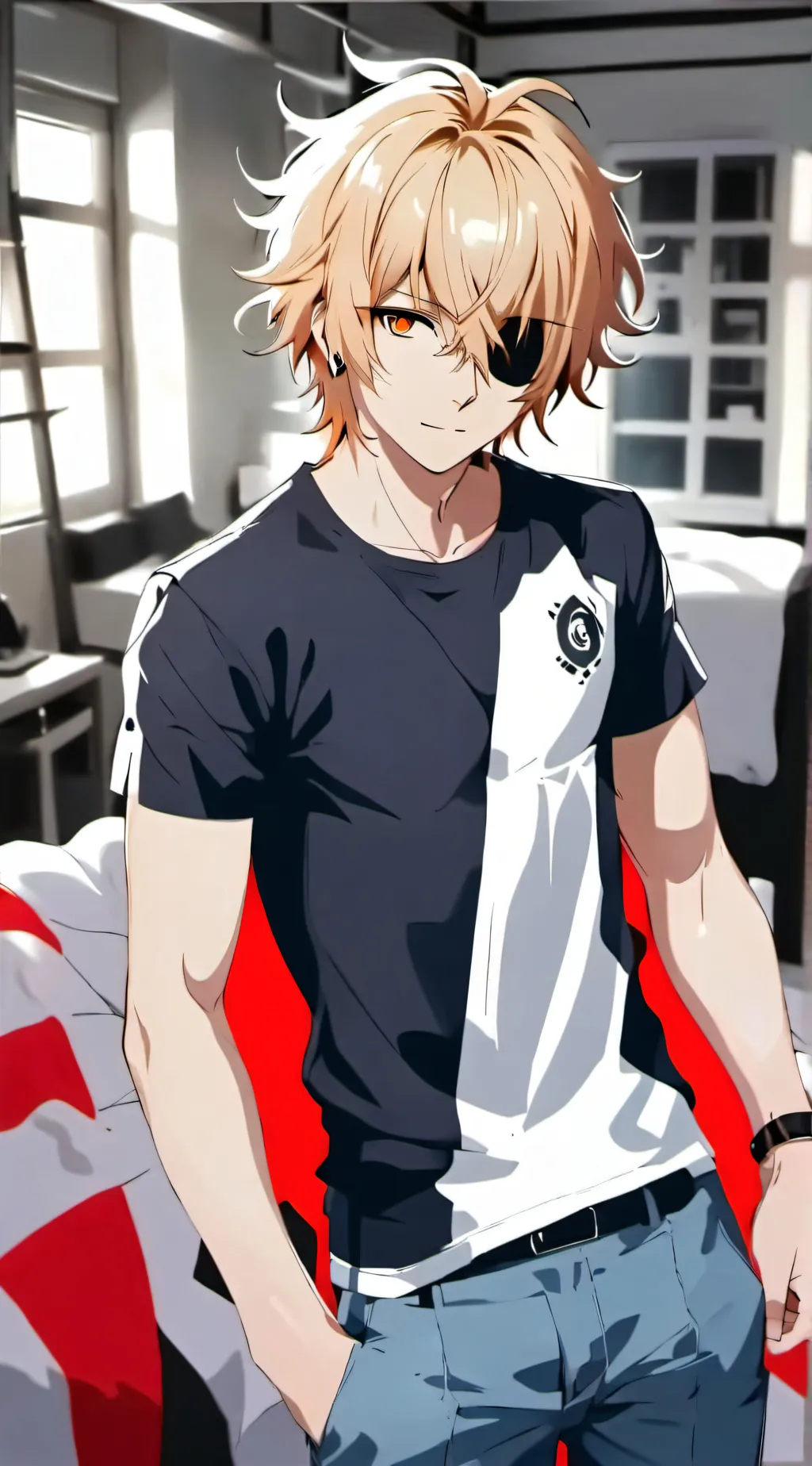 ai character: Bakugo Katsuki background