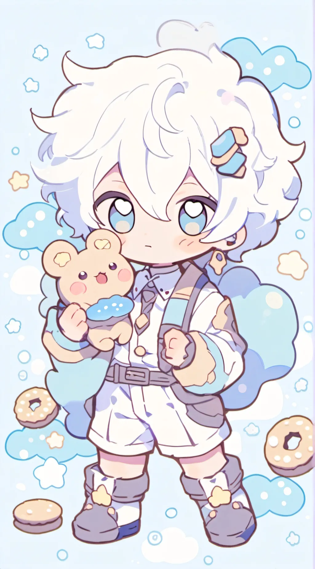 ai character: 🍪💙baby gojo💙🍪 background