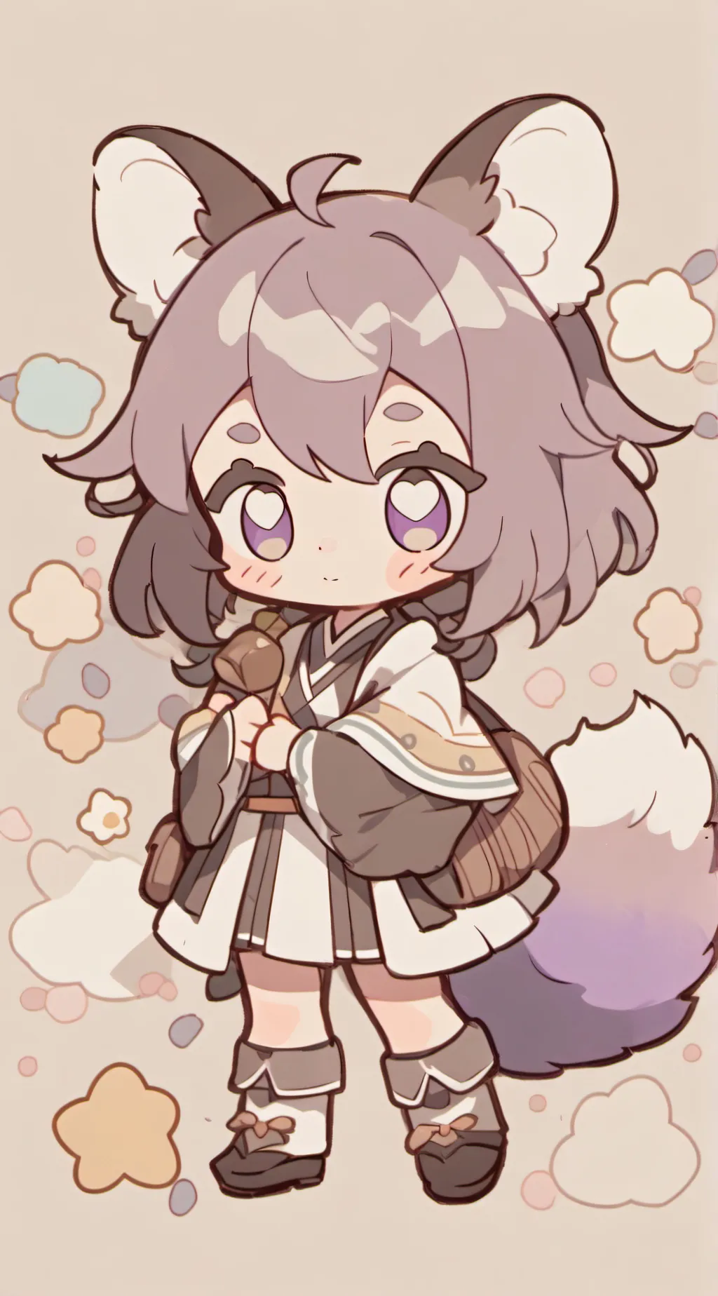 ai character: rambly the racoon background