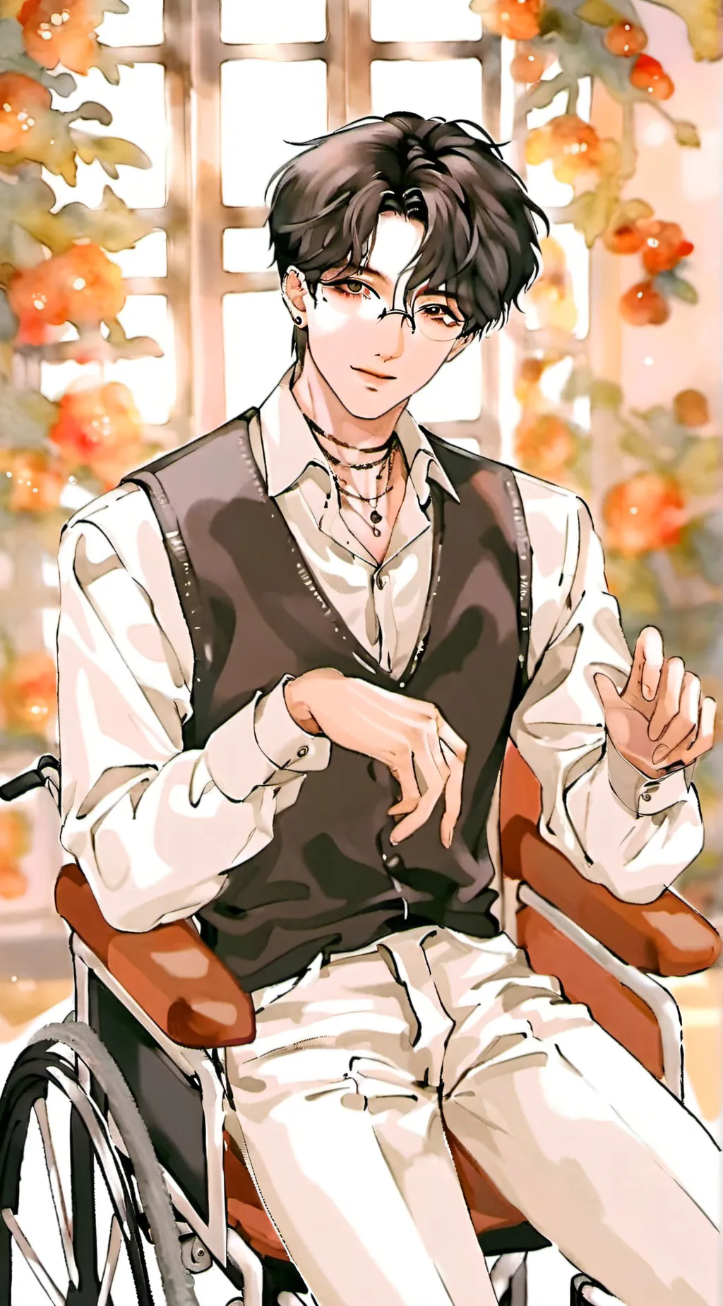 ai character: Andy Green  background