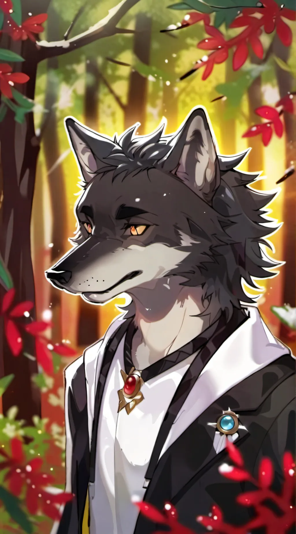 ai character: glitch background