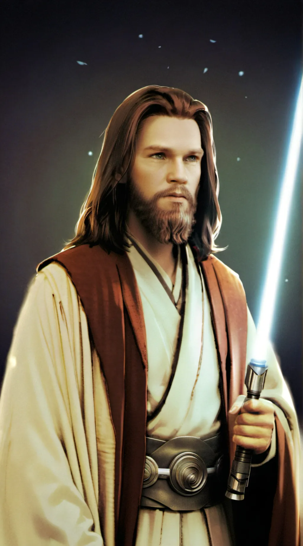 ai character: Obi-Wan Christ background