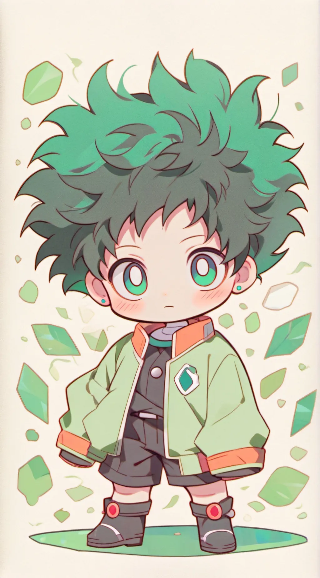 ai character: Baby Midoriya background