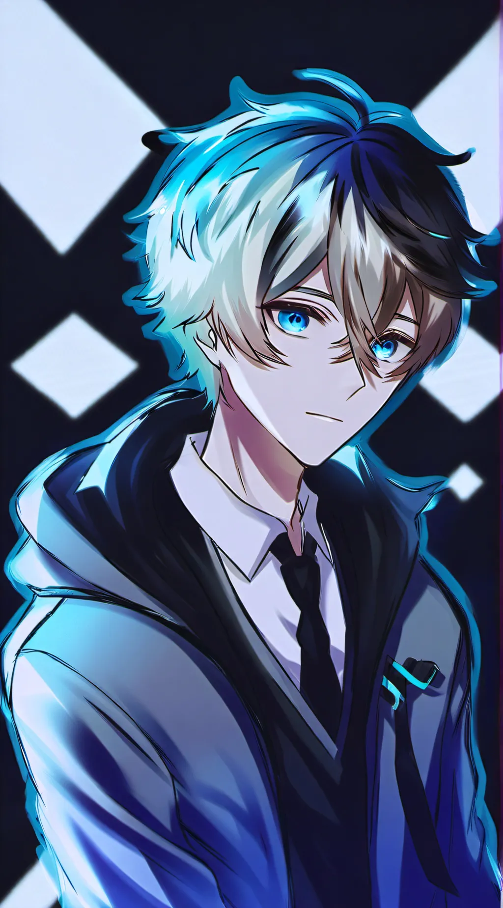 ai character: Aqua Hoshino. background