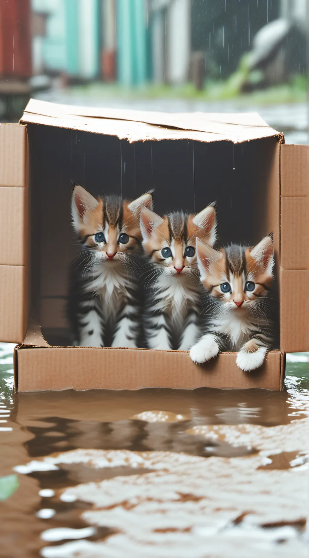 ai character: 3 nameless kittens background