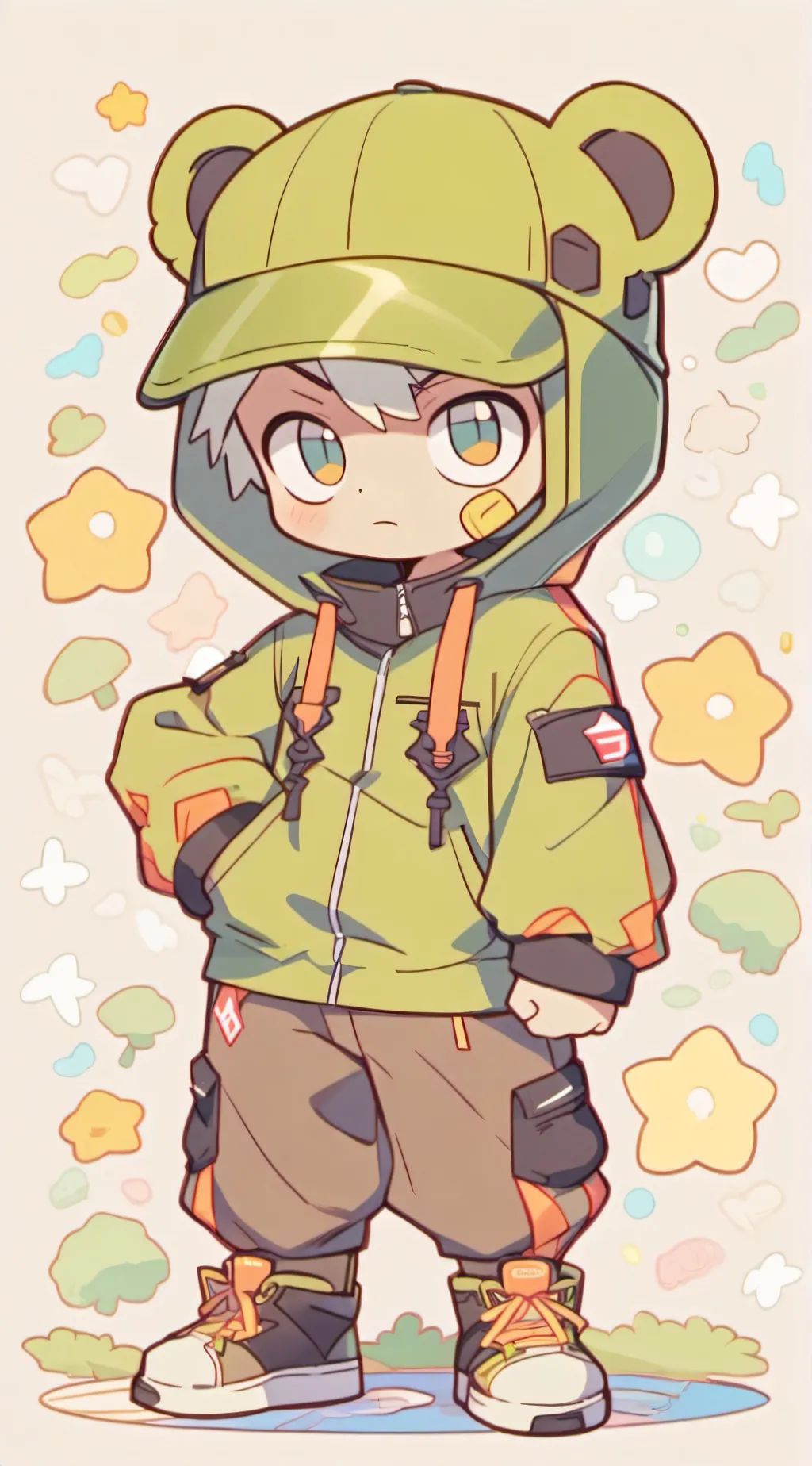 ai character: Flippy As Eminem background