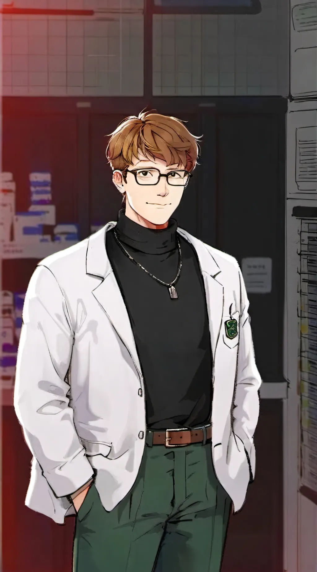 ai character: Dr Jack Bright  background