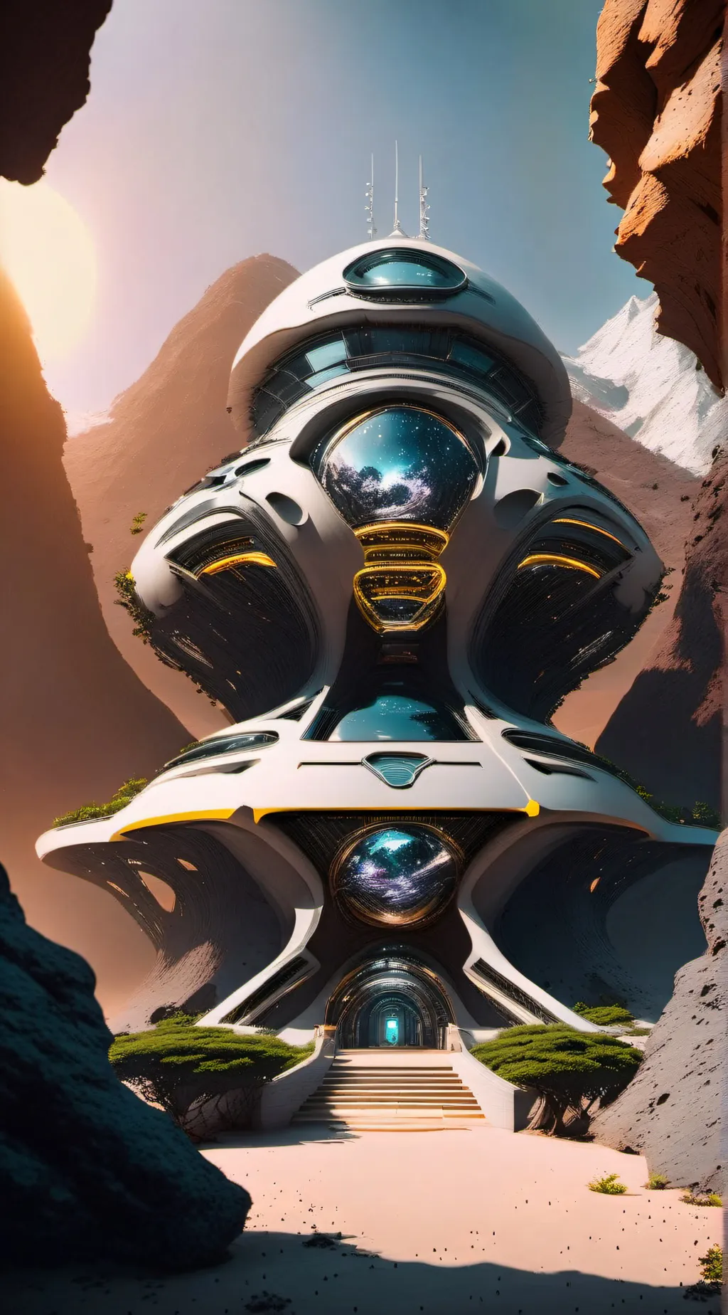 ai character: Alien facility  background