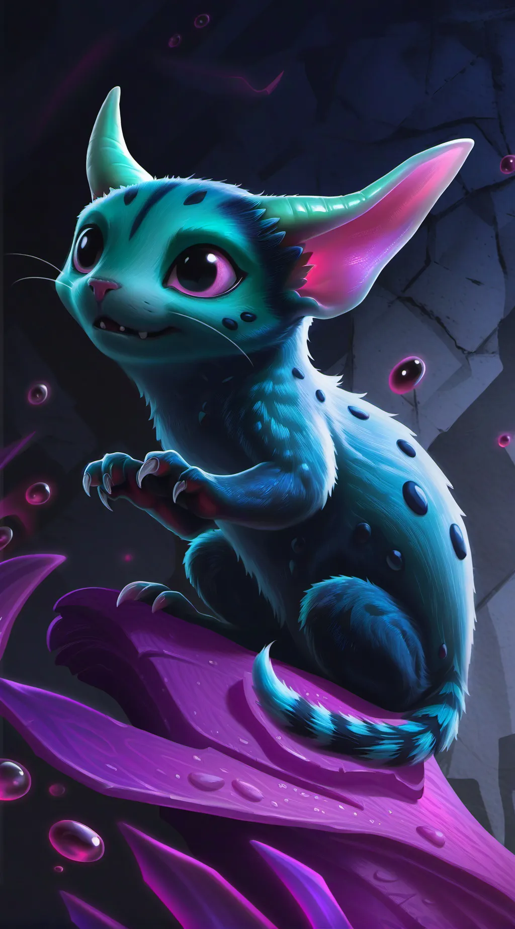 ai character: slug cat  background