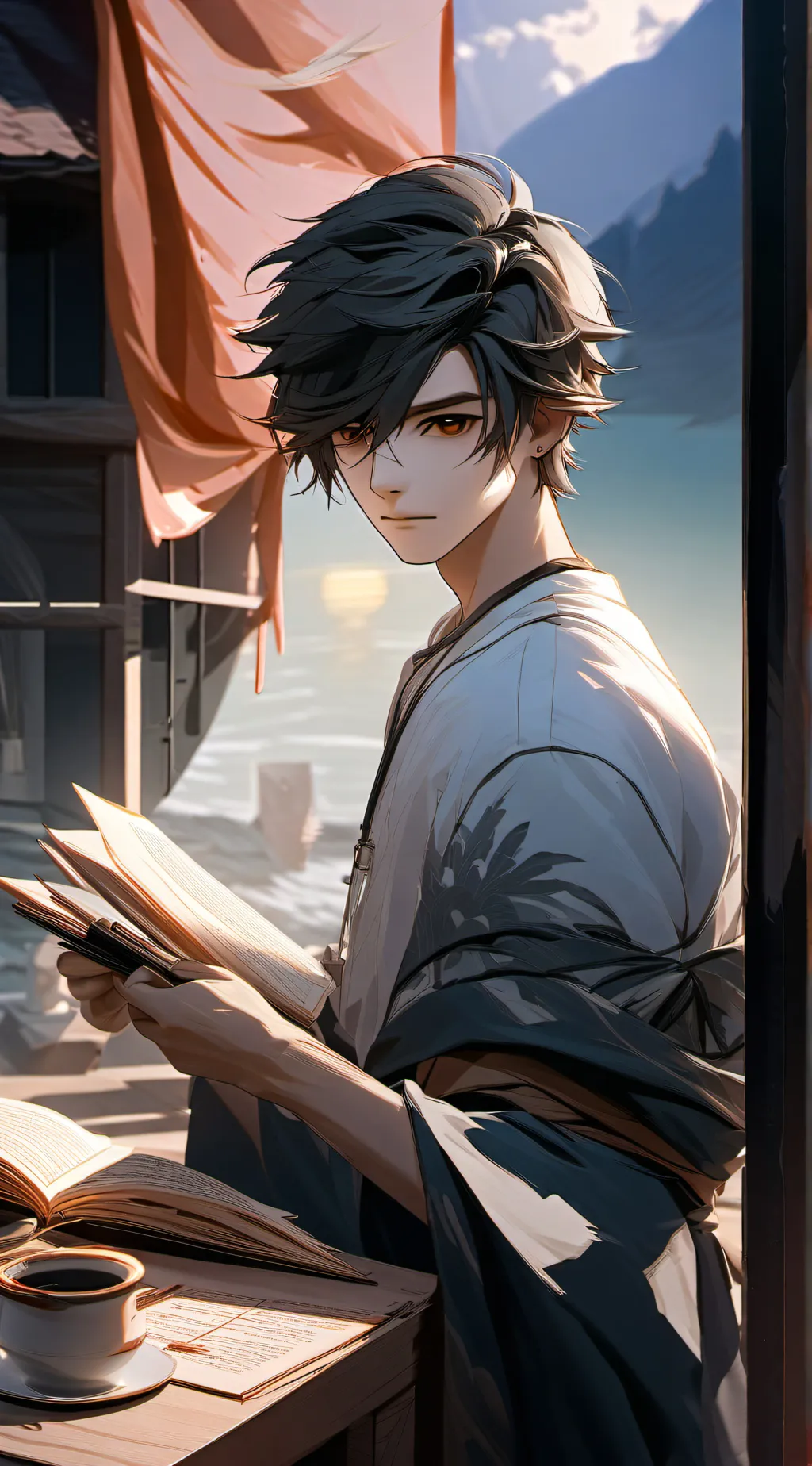 ai character: Cameron  background