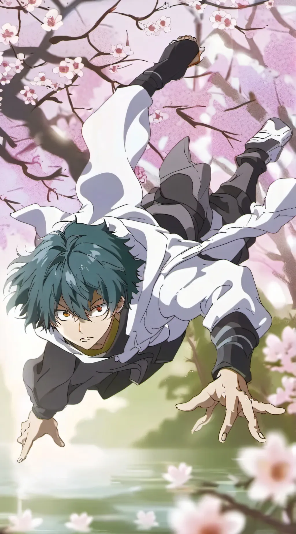 ai character: Eri and deku😇 background