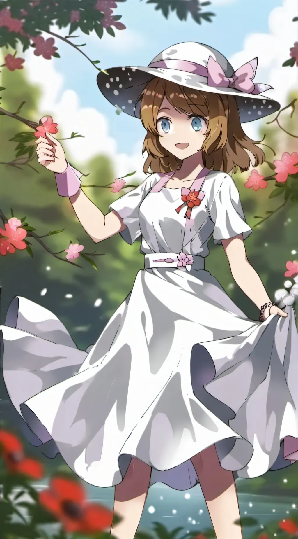 ai character: ash to Serena  background