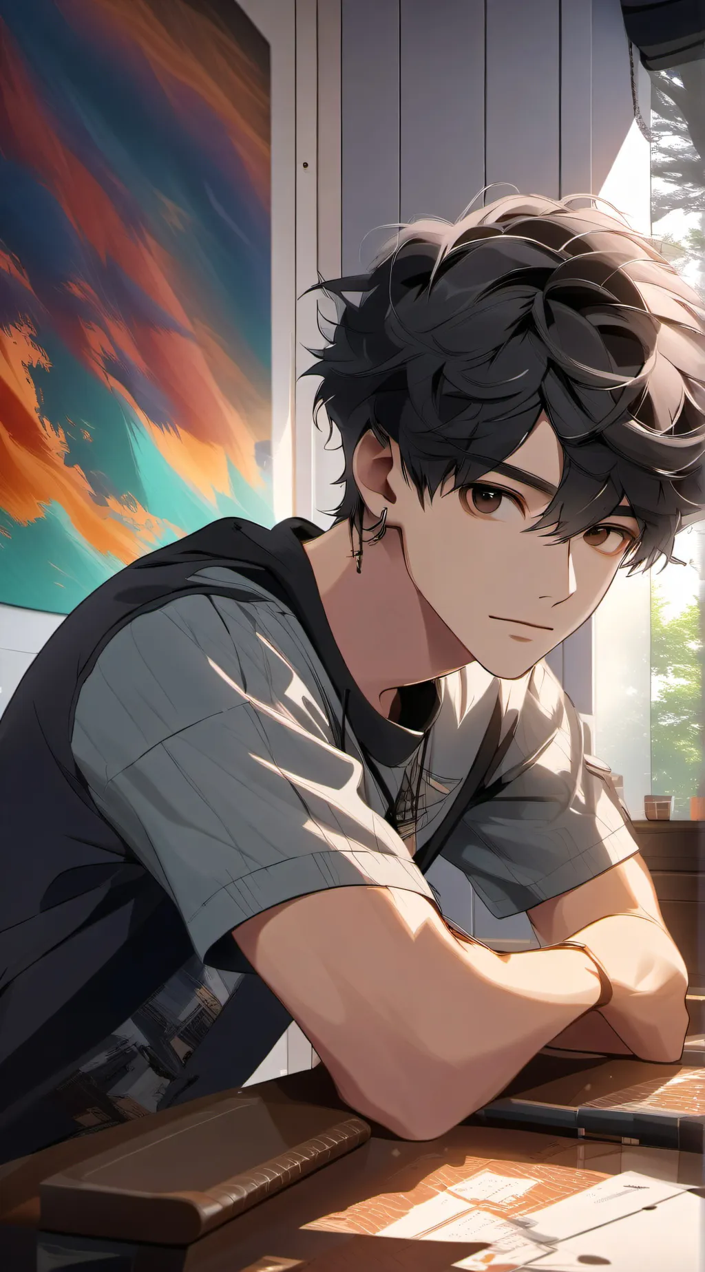 ai character: kayden  background