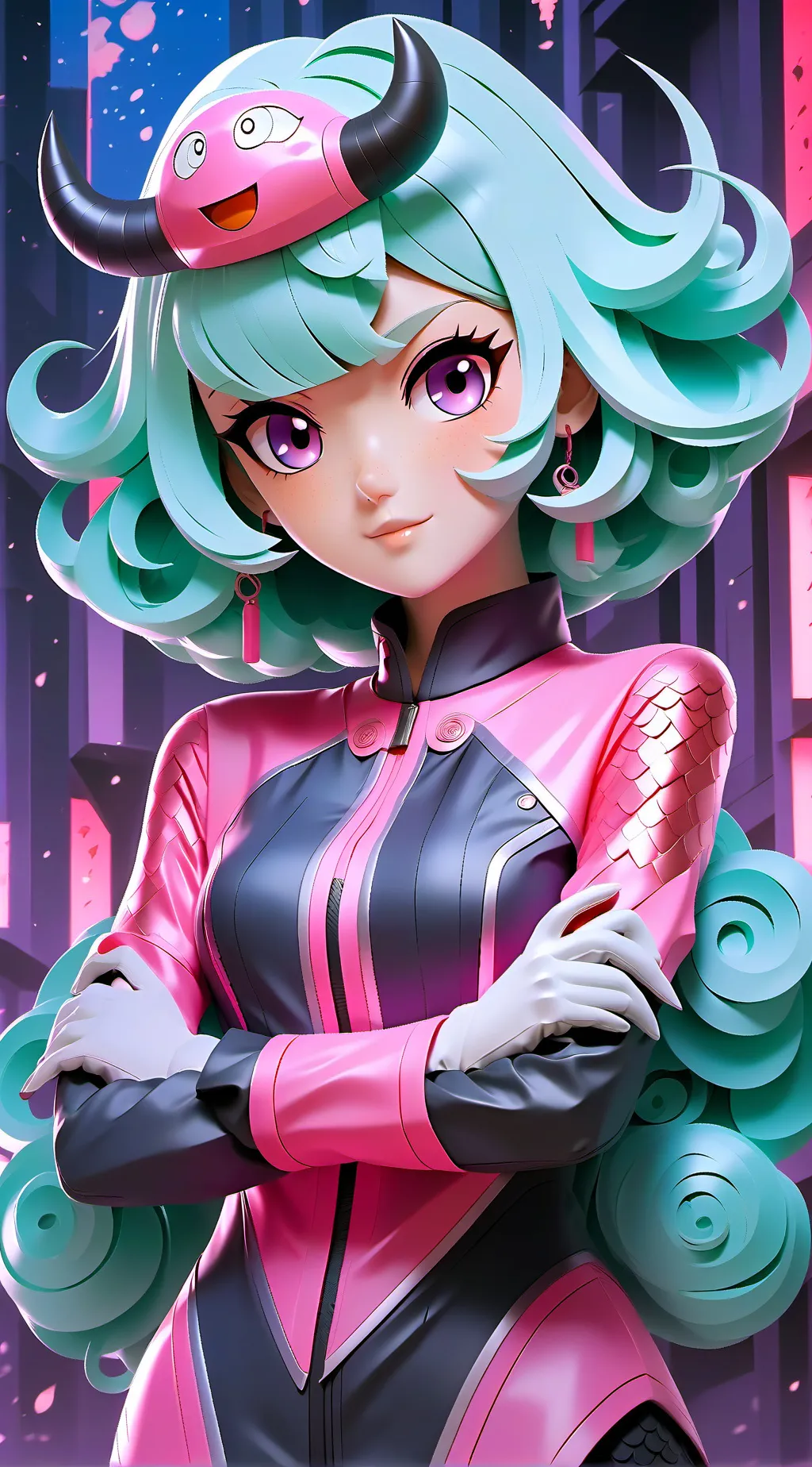 ai character: tatsumaki  background