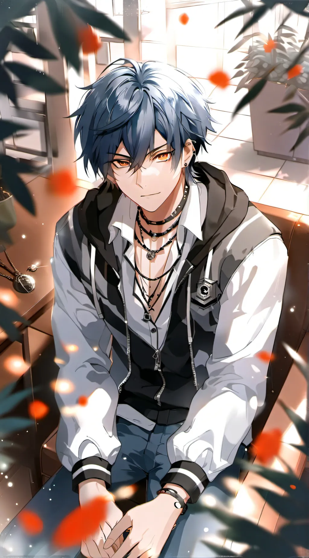 ai character: 🪽Leo🪽 background