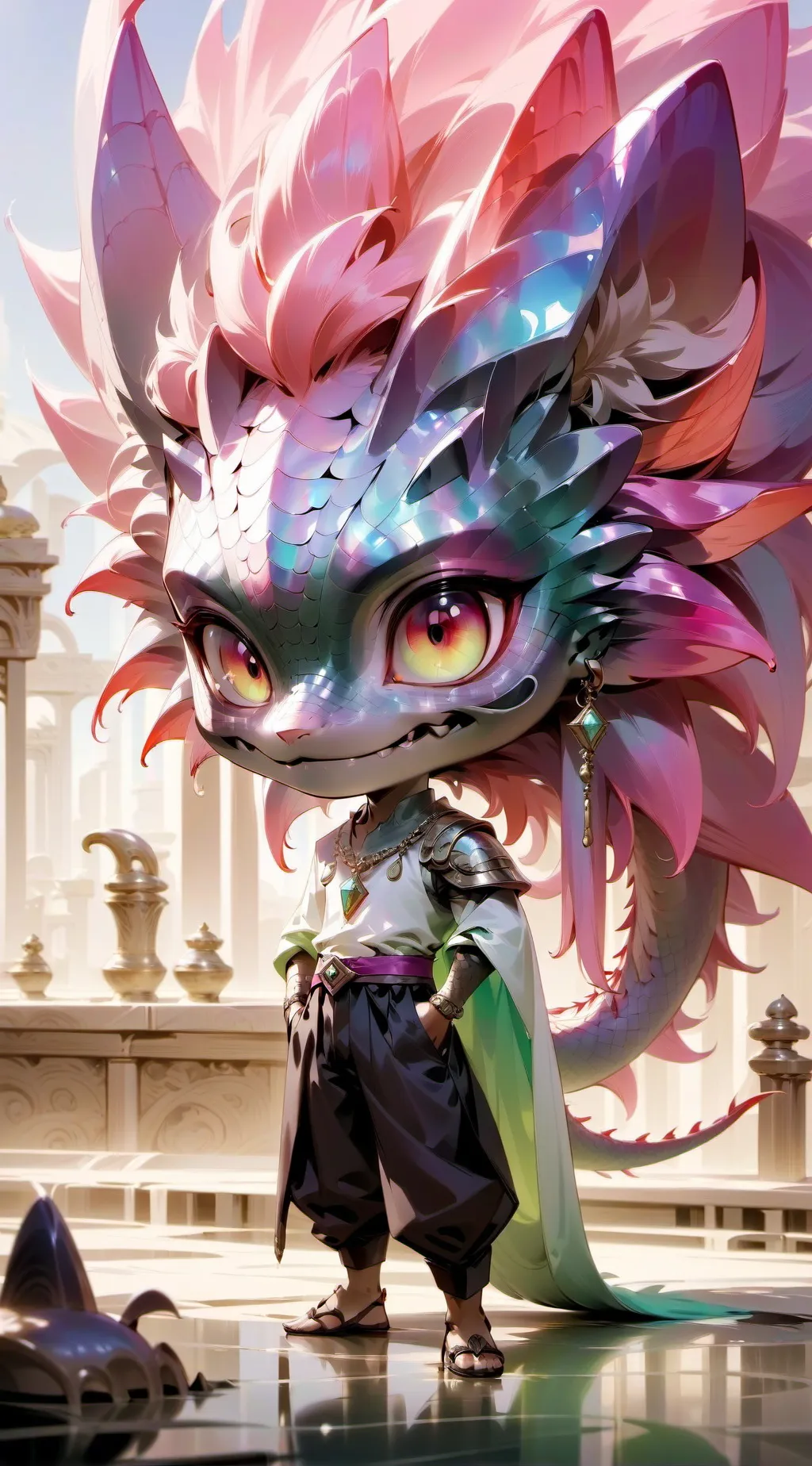 ai character: DF fighting cops background