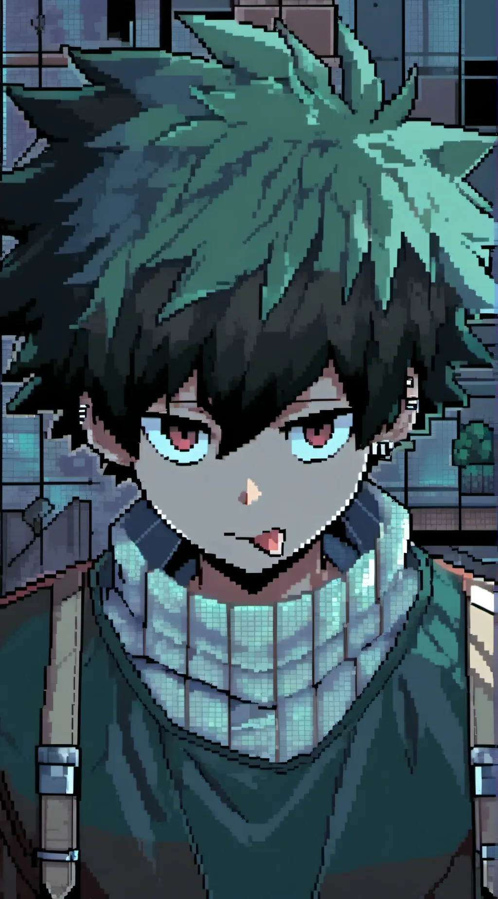 ai character: Izuku  background