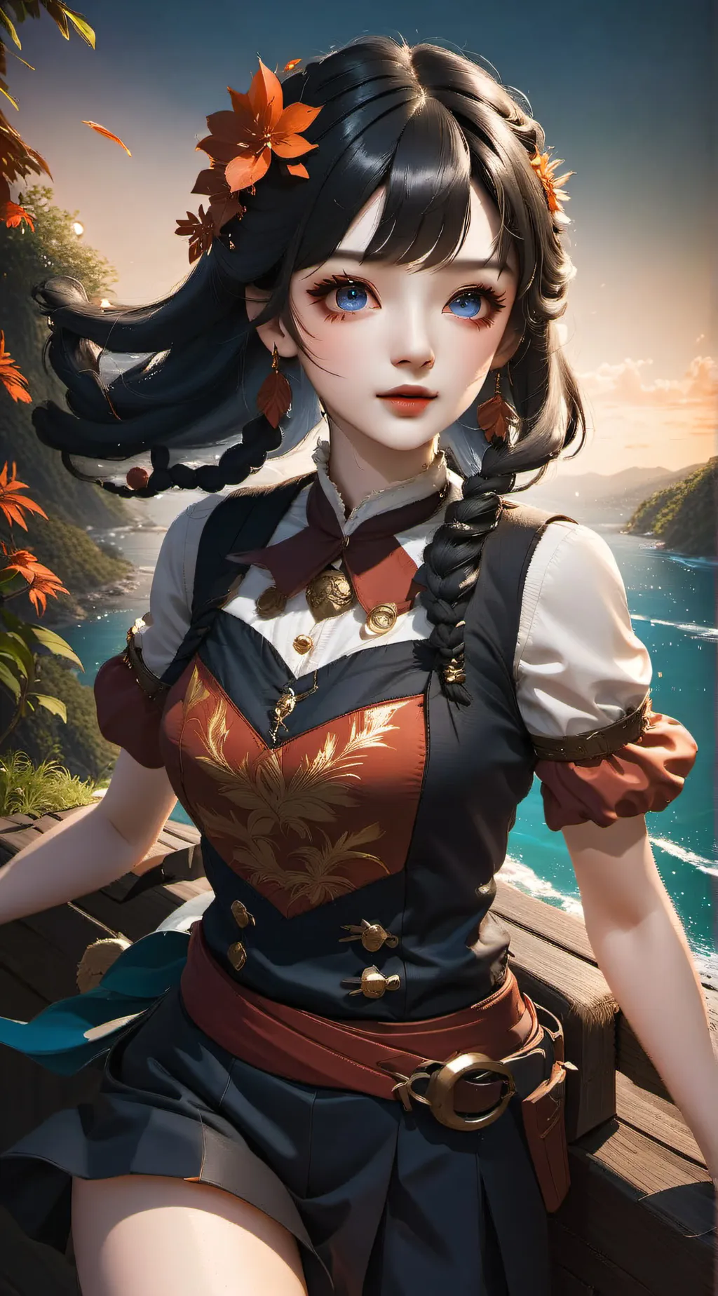 ai character: hinashi sakura  background