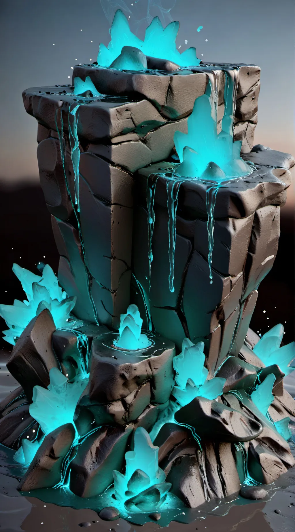 ai character: talkimg rock background