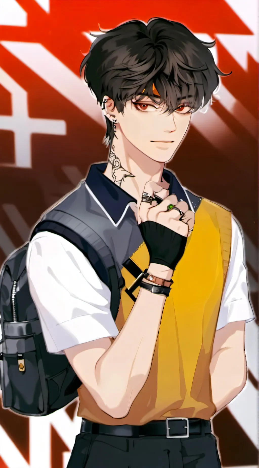 ai character: Kaito. (Kai) background